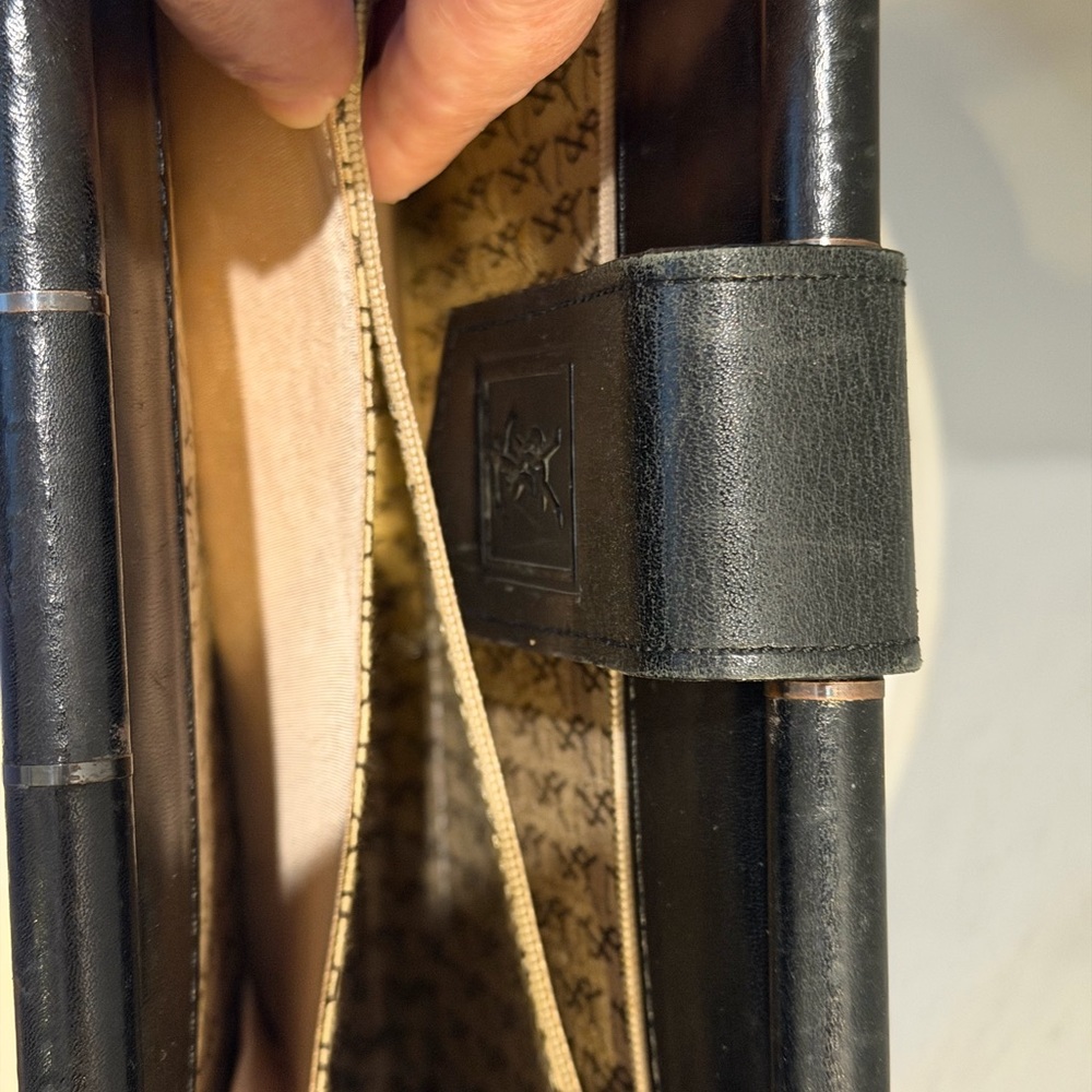 Saint Laurent Black Chevron Quilted Leather Envelope Clutch in Black - Picture 10 of 10